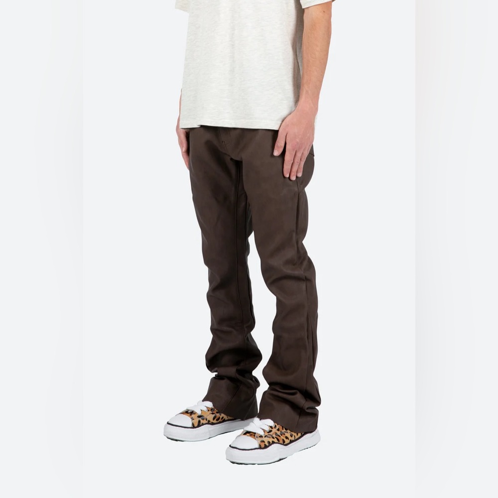 MNML Flared Leather Pants